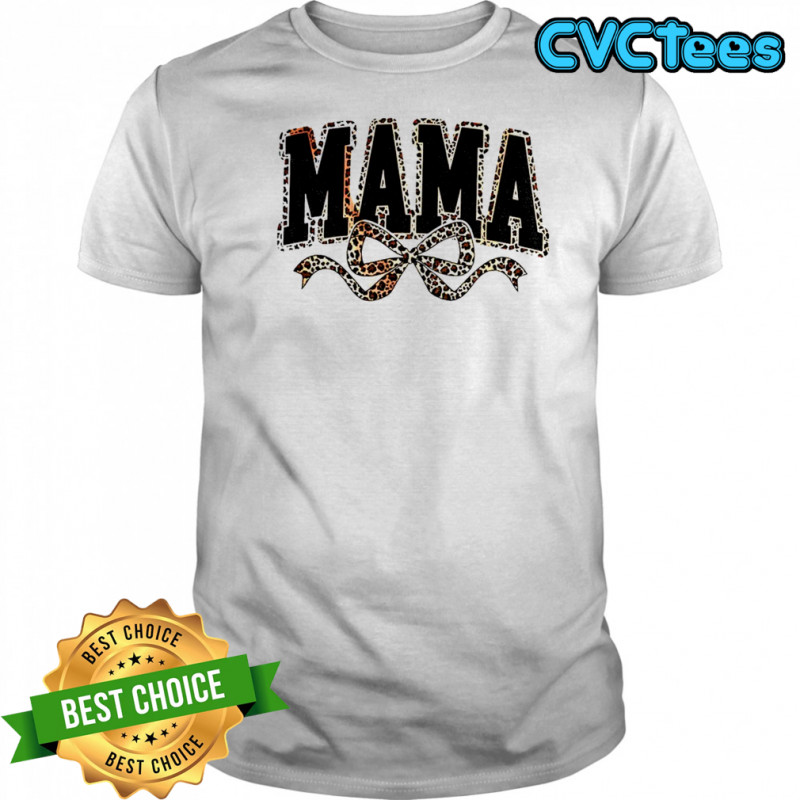 Mama Leopard Coquette Bow shirt