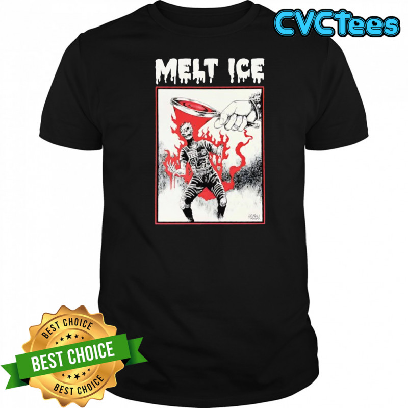 Melt ICE Police ICE skeleton graphic shirt
