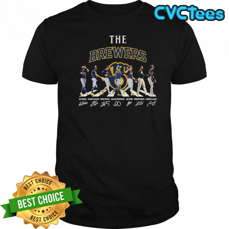 Milwaukee Brewers Abbey Road signatures MLB Baseball shirt