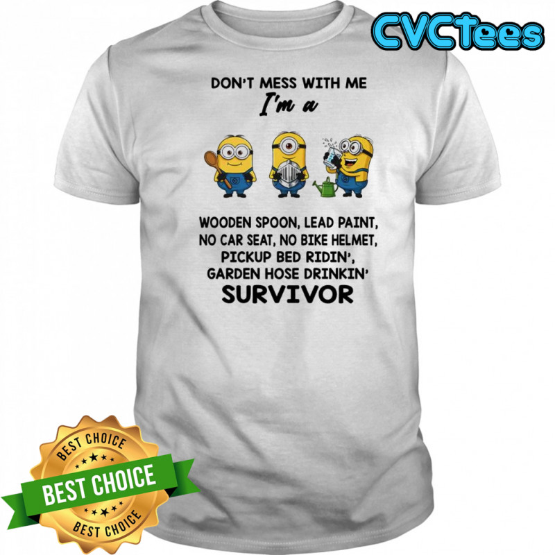 Minions don’t mess with me i’m a wooden spoon lead paint no car seat no bike helmet shirt
