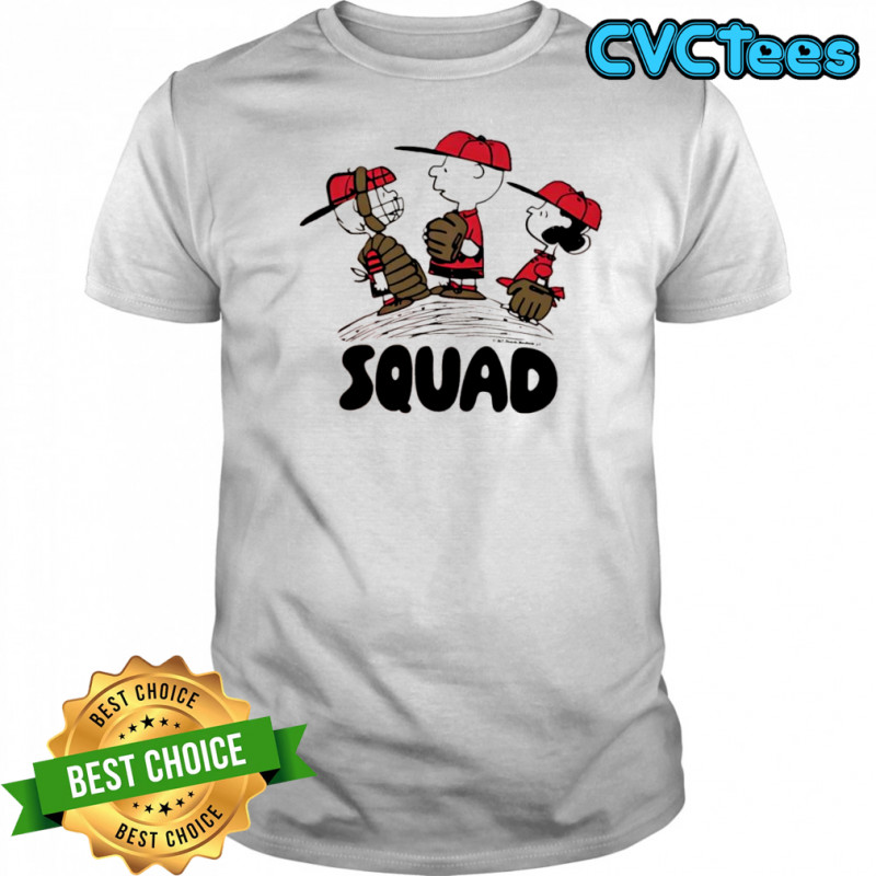 Peanuts characters Baseball Squad shirt