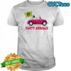 Snoopy and Woodstock driving car Party Animals Savannah Bananas logo shirt