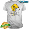 Snoopy wearing Savannah Bananas helmet logo shirt