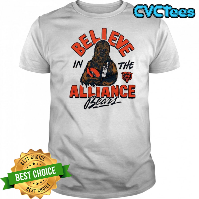 Star Wars x Chicago Bears Chewbacca believe in the alliance bears shirt