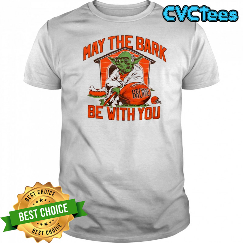 Star Wars x Cleveland Browns Yoda may the bark be with you shirt