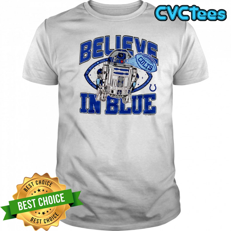Star Wars x Indianapolis Colts R2-D2 believe in blue shirt