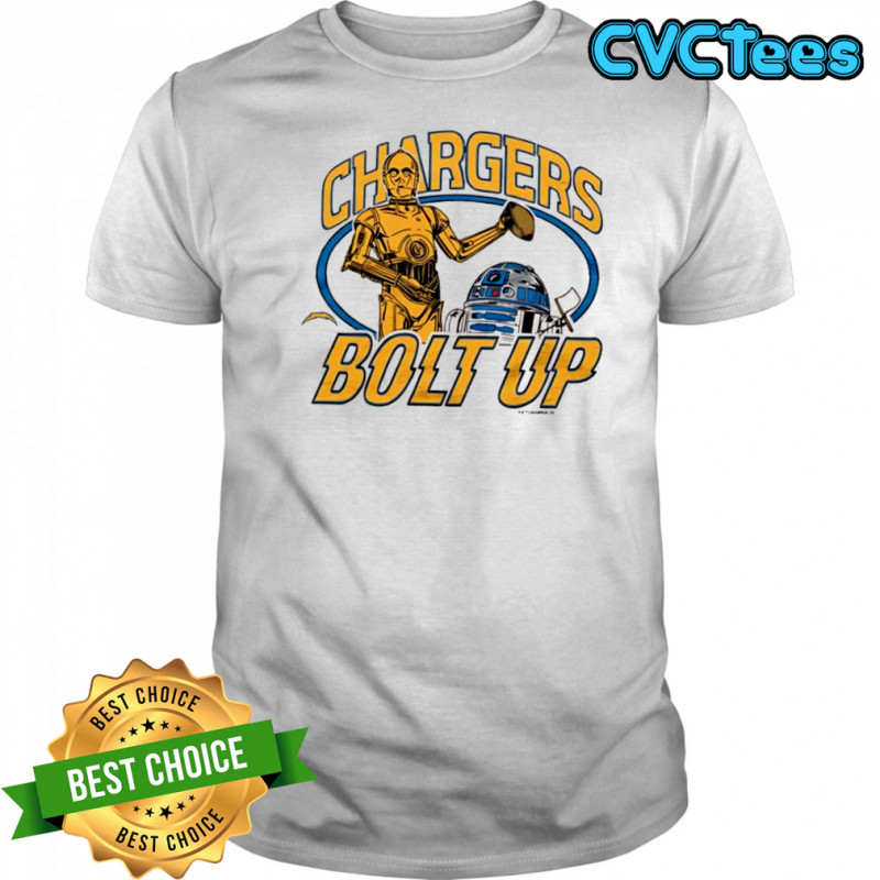 Star Wars x Los Angeles Chargers C-3PO and R2-D2 Bolt Up shirt