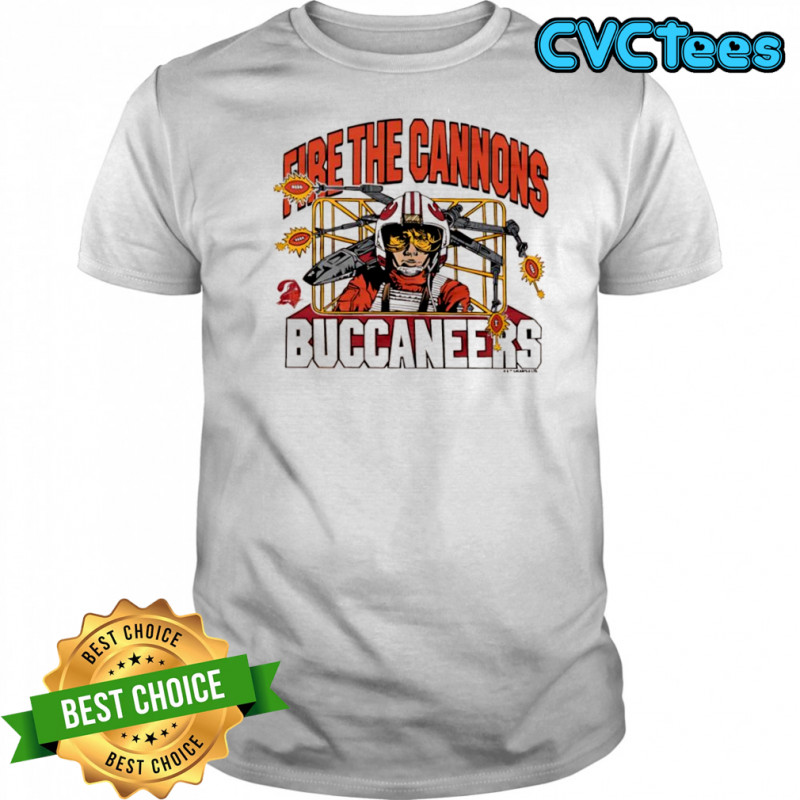 Star Wars x Tampa Bay Buccaneers X-wing pilot fire the cannons shirt