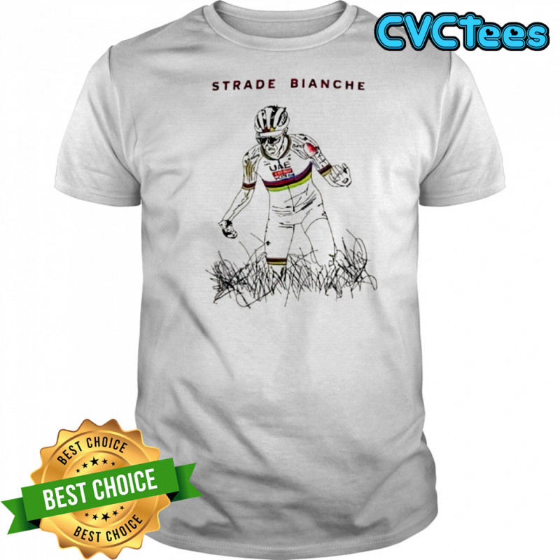 Tadej Pogačar strade bianche shirt