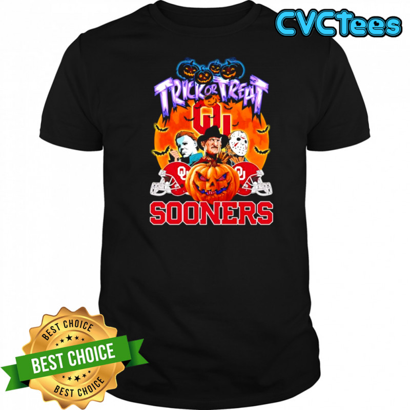 Trick or treat Oklahoma Sooners horror character shirt