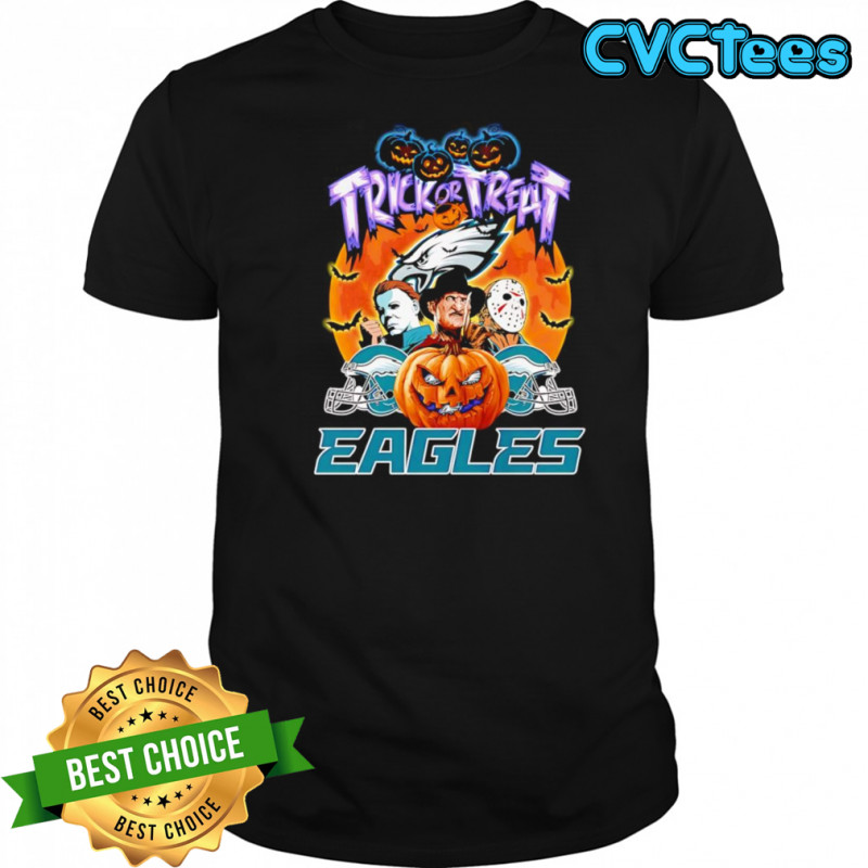 Trick or treat Philadelphia Eagles horror character shirt