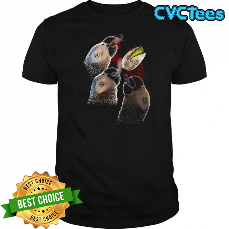 African grey parrot three apollo moon shirt