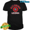 Alex Karaban UConn Huskies basketball name number 11 ball shirt
