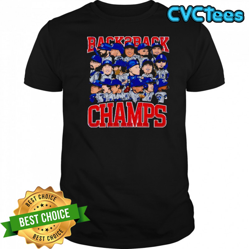 Back 2 back Champs Los Angeles Dodgers caricature shirt