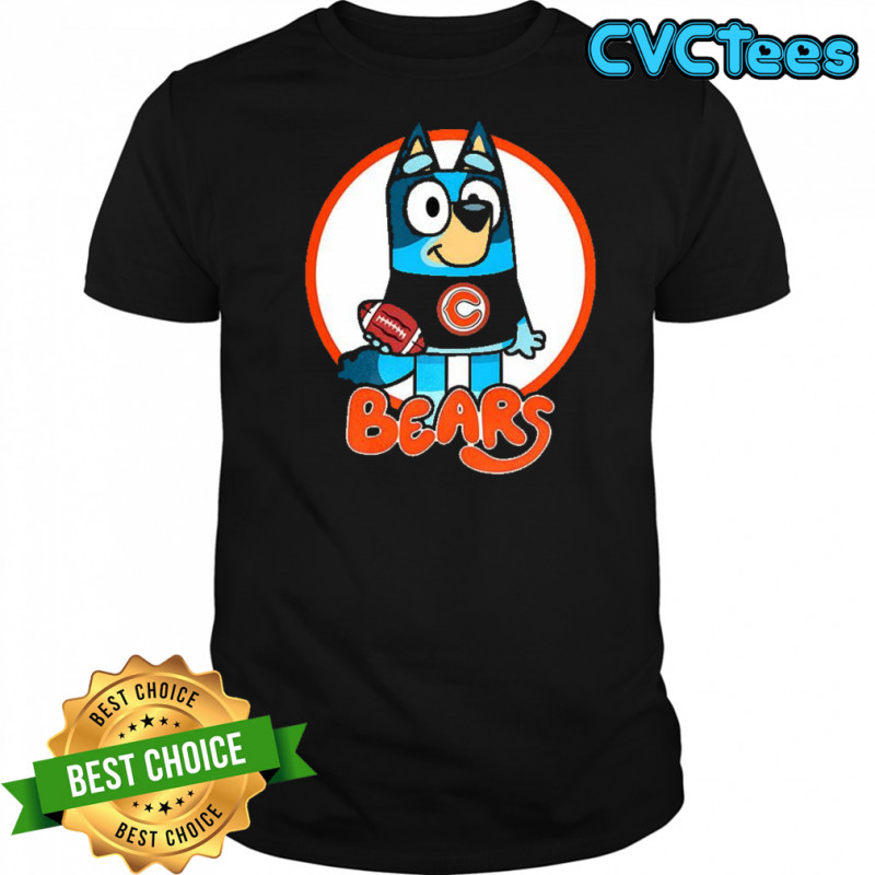 Bluey Chicago Bear football cartoon shirt