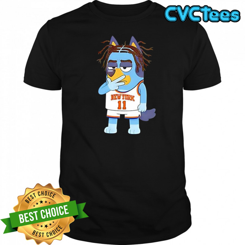 Bluey x Jalen Brunson NBA New York Knicks cartoon shirt
