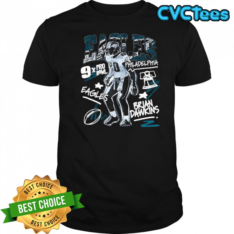 Brian Dawkins Philadelphia Eagles football 9X pro Bowl chalked shirt