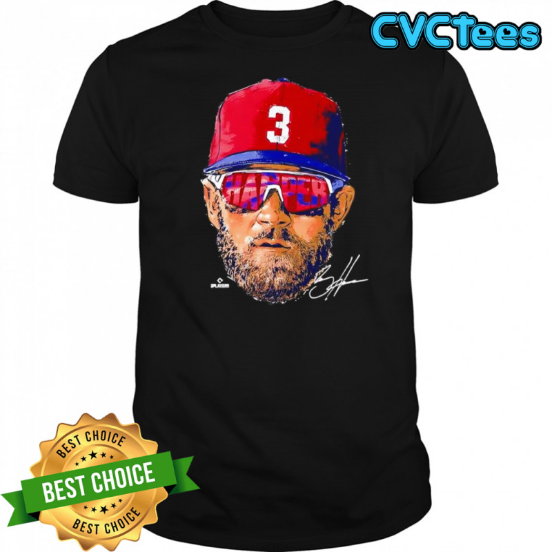 Bryce Harper Philadelphia Phillies head graphic signature shirt