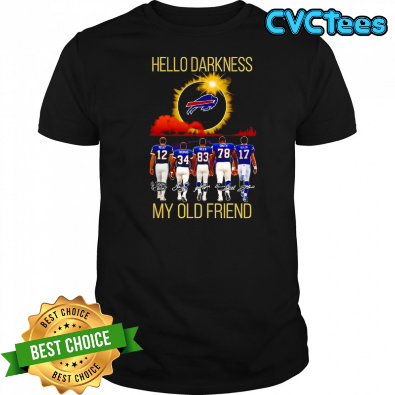 Buffalo Bills Hello Darkness my old friend signatures shirt