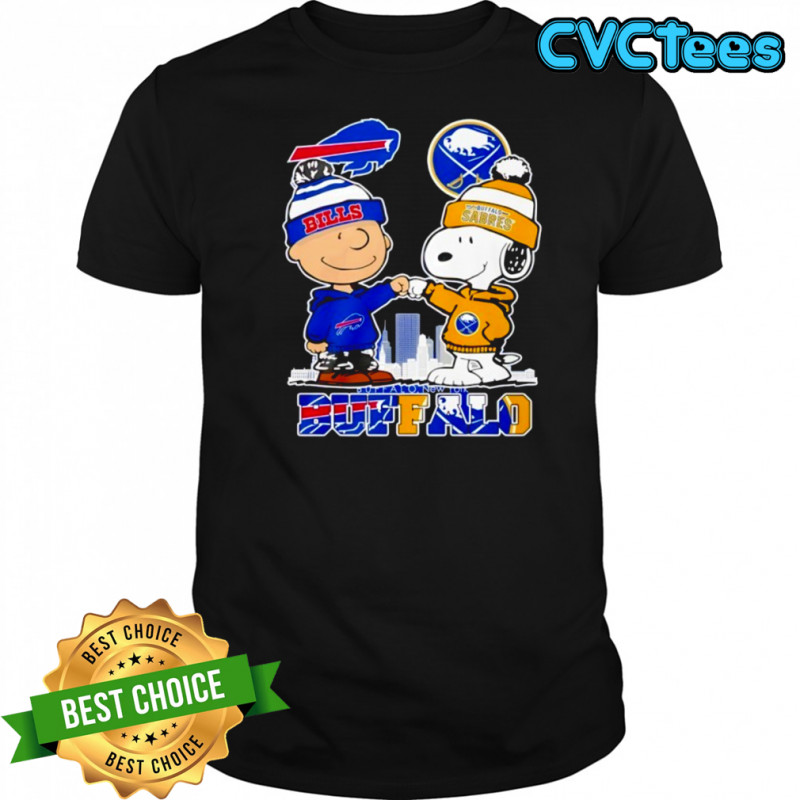 Buffalo Bills x Buffalo Sabres Snoopy Charlie Brown shirt