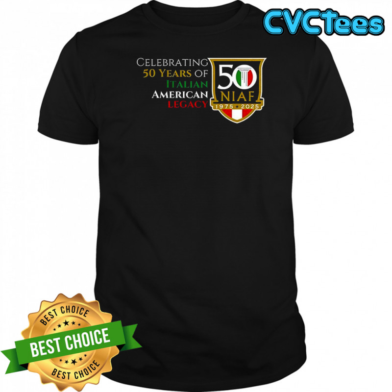 Celebrating 50 years of Italian American legacy 1975 2025 shirt
