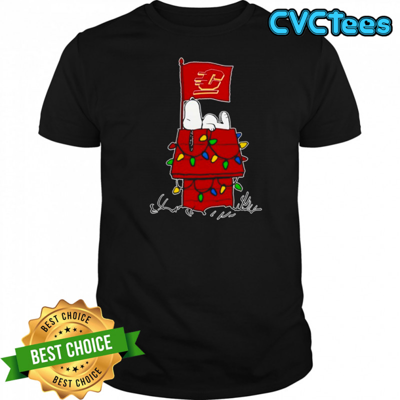 Central Michigan Chippewas Snoopy house Christmas shirt