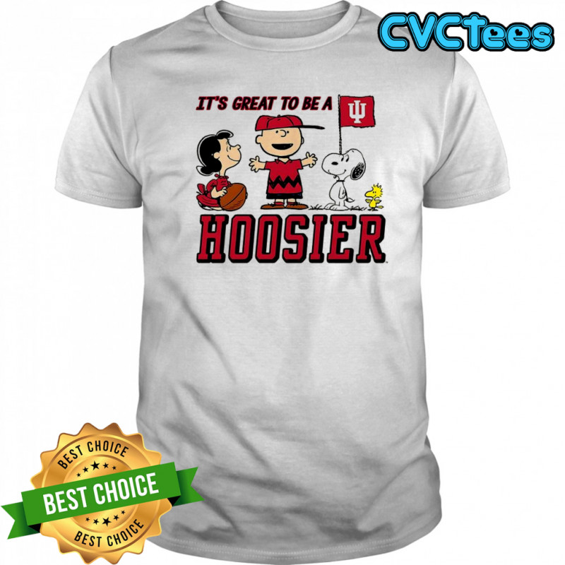 Charlie Brown and friends X Indiana Hoosiers football it’s great to be a Hoosier shirt