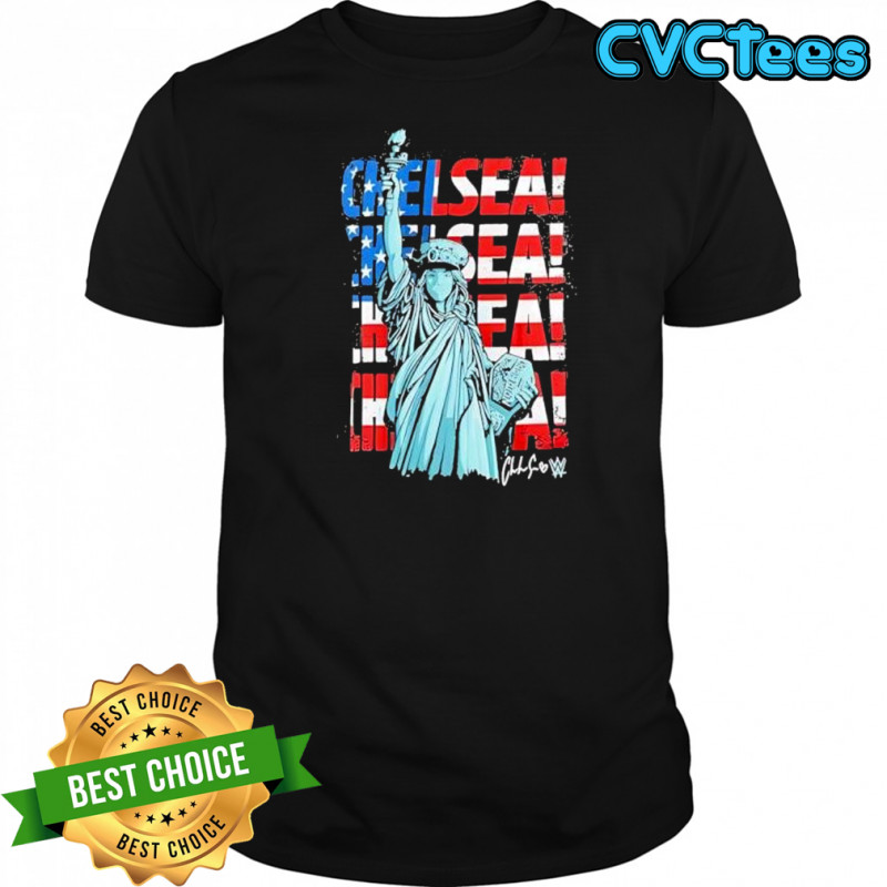 Chelsea Green Statue America flag shirt