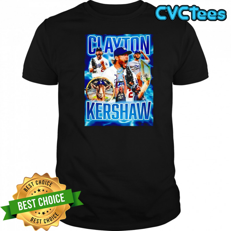 Clayton the GOAT Kershaw LA player graphic shirt