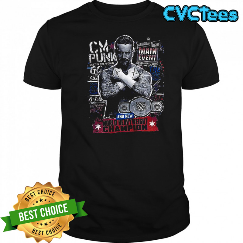 CM Punk and new World heavyweight Champion shirt