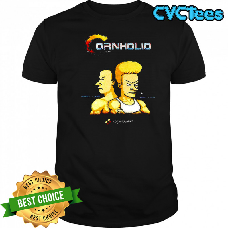 Contra x The Great Cornholio Beavis and Butthead parody vintage shirt