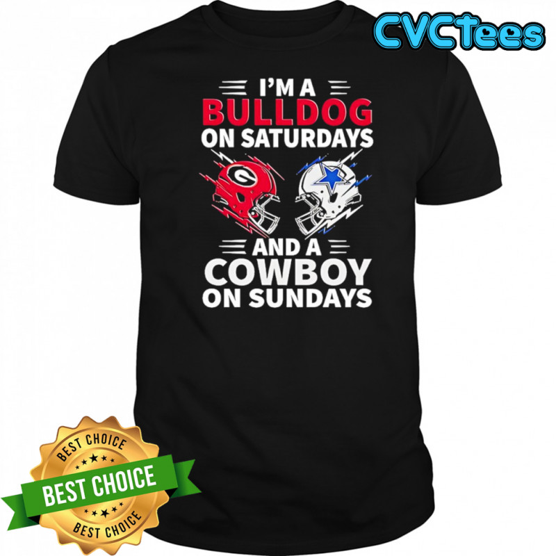 Dallas Cowboys vs Georgia Bulldogs I’m a Bulldog on saturdays and a Cowboy on sundays shirt