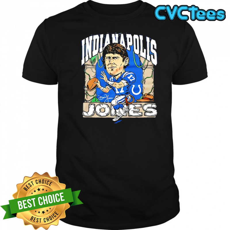 Daniel Jones Indianapolis Colts football signature cartoon shirt