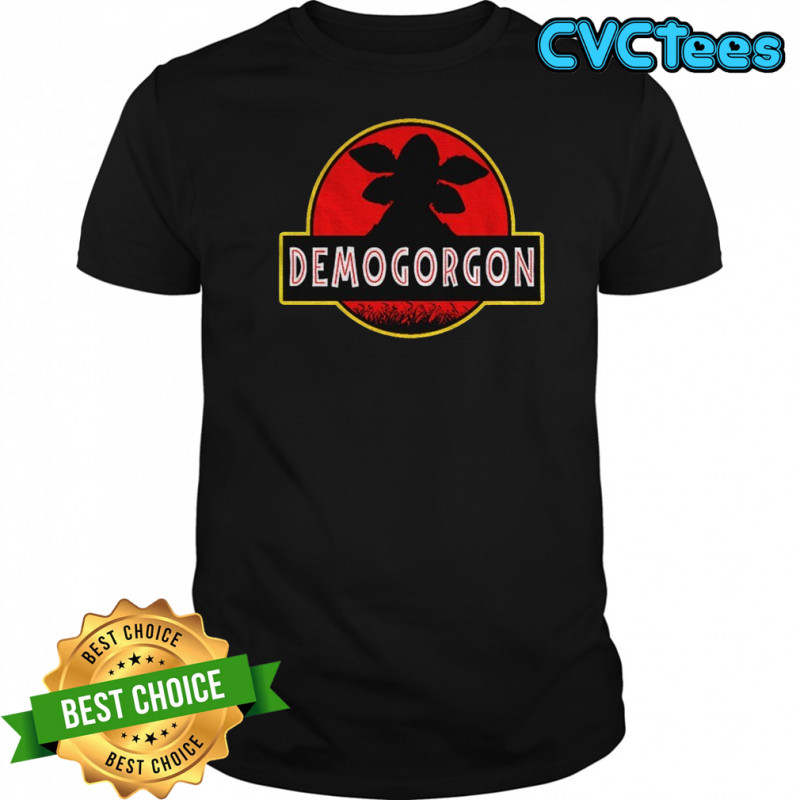 Demogorgon Jurassic Park Stranger Things logo shirt