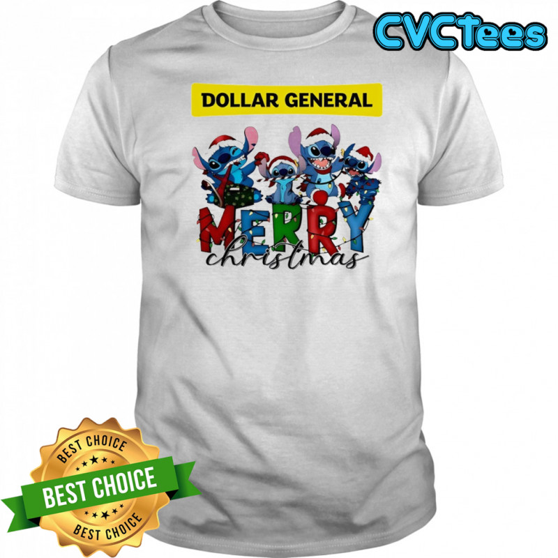 Dollar General x Stitch Merry Christmas Shirt