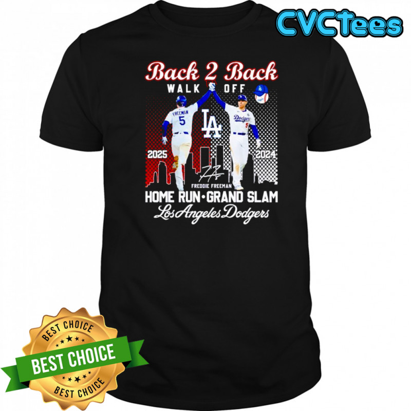 Freddie Freeman back to back walk off home run grand slam Los Angeles Dodgers shirt
