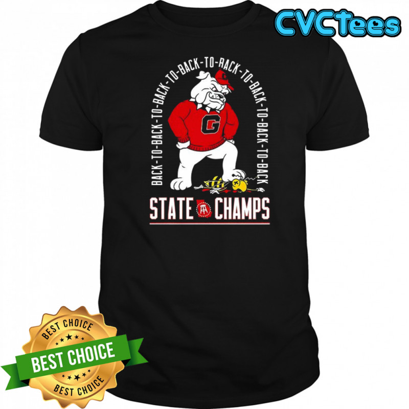 Georgia Bulldogs vs Georgia Tech Yellow Jackets back-to-back State Champs shirt