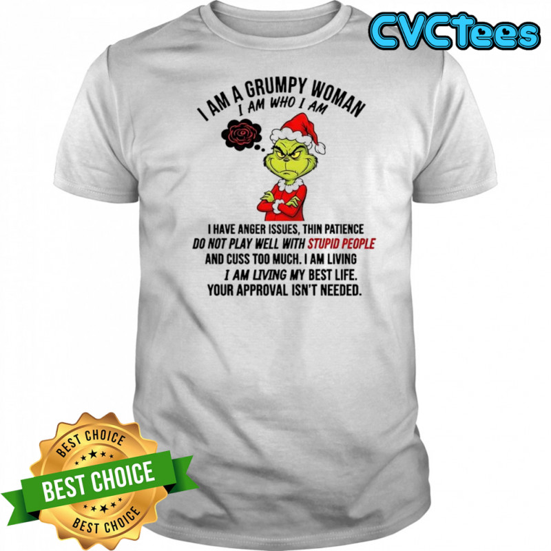 Grinch Dr. Seuss i am a grumpy woman i am who i am shirt