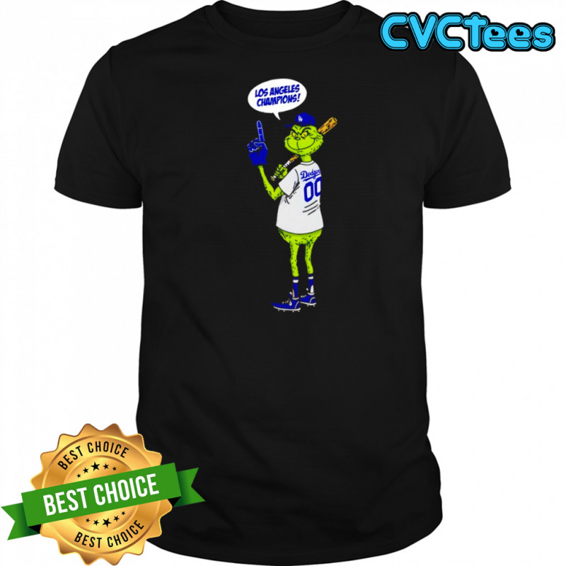 Grinch fan of Los Angeles Dodgers Champions World Series 2025 Merry Christmas shirt