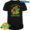 Grinch Santa Claus toilet just waiting for Grinchmas Merry Christmas shirt