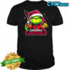 Grinch wearing Santa x Arizona Cardinals hat Christmas shirt