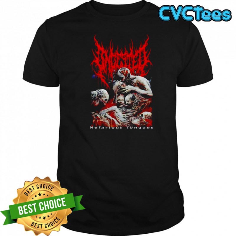Ingested metal band nefarious tongues shirt