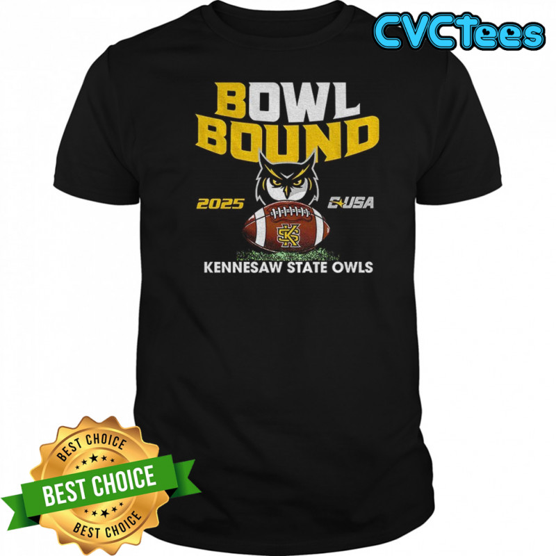 Kennesaw State Owls Football Bowl Bound 2025 USA cartoon shirt
