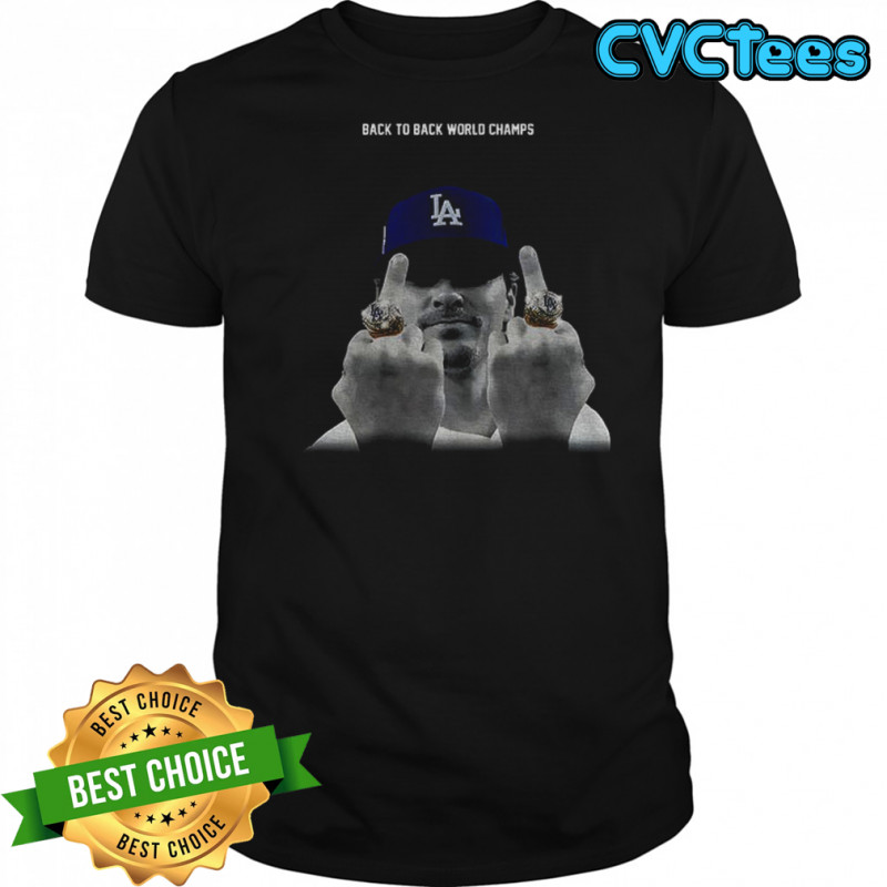 Kike Hernandez Back to Back World Series Champs 2025 Middle Finger Baseball shirt