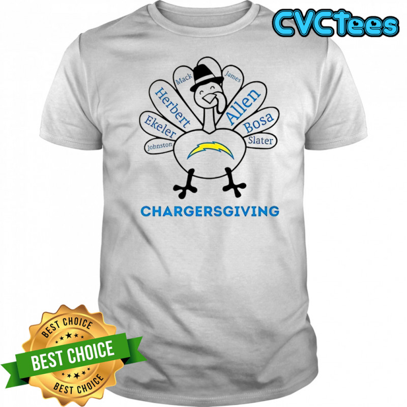 Los Angeles Chargers turkey Chargersgiving Thanksgiving with heroes shirt