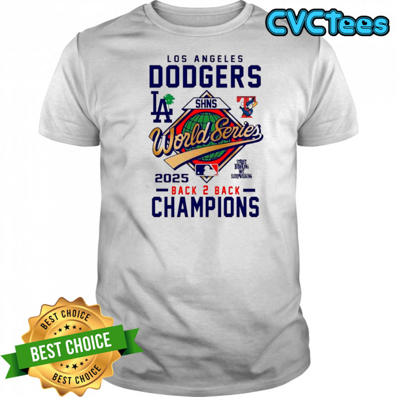 Los Angeles Dodgers Back 2 Back Champions SHNS World Series shirt