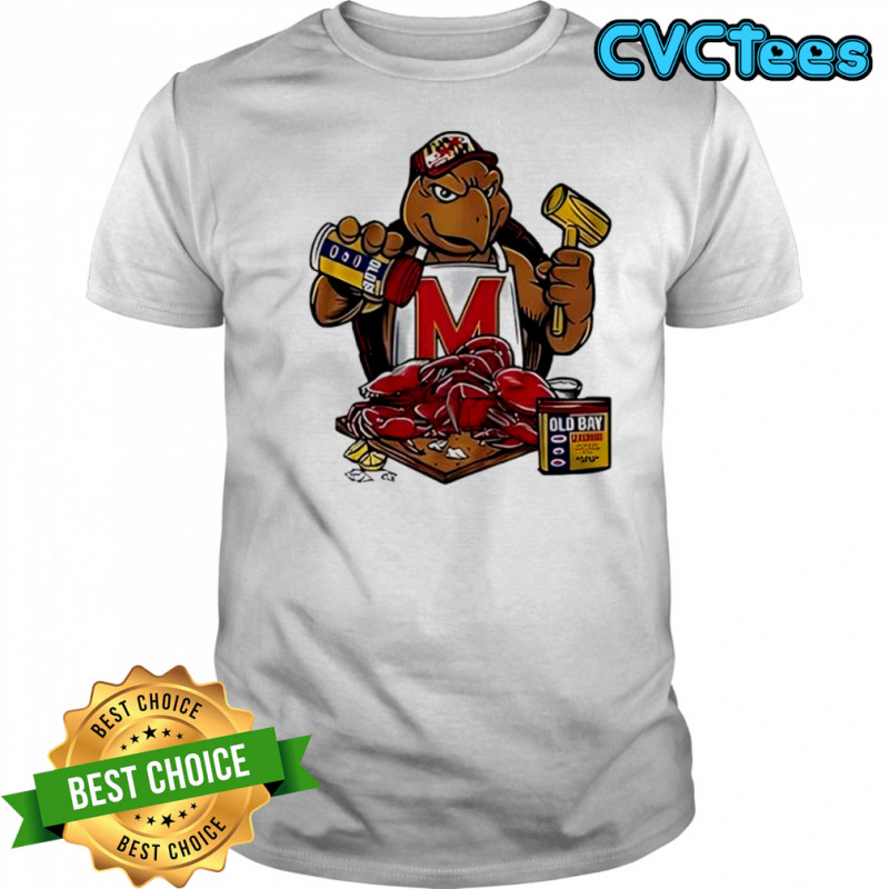 Maryland Terrapins Old Bay Crab Picking Testudo Shirt