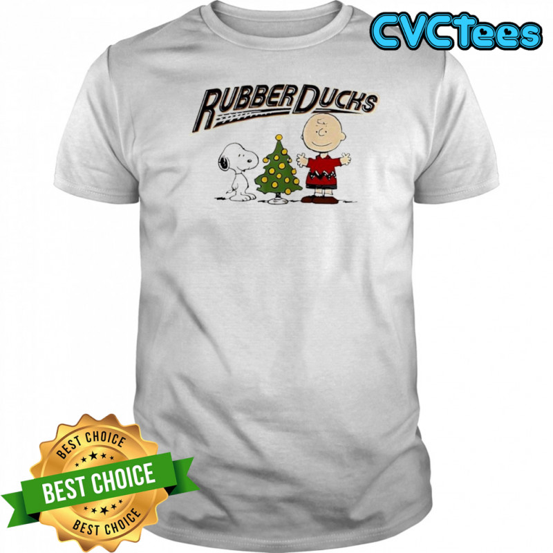 Peanuts Charlie Brown and Snoopy Chrismas tree Rubber Ducks shirt