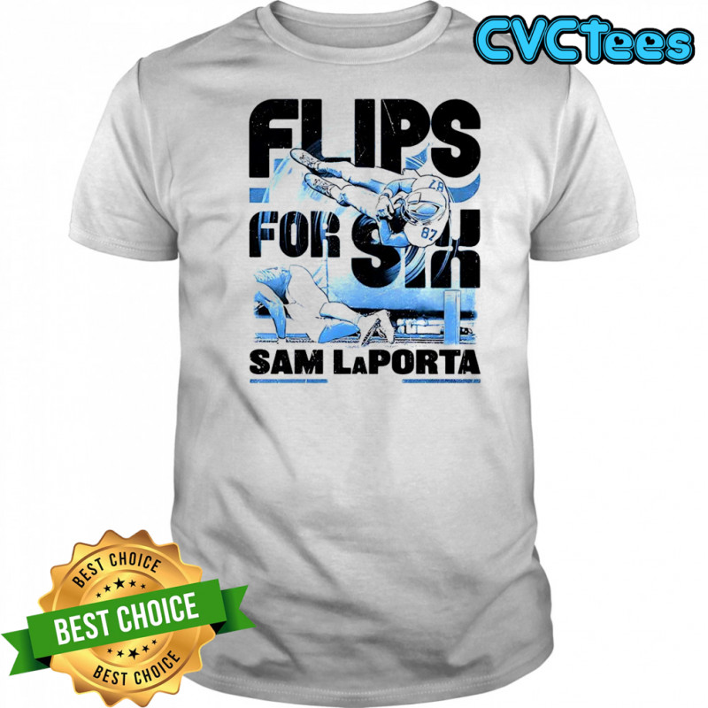 Sam LaPorta Detroit Lions football flips for six shirt