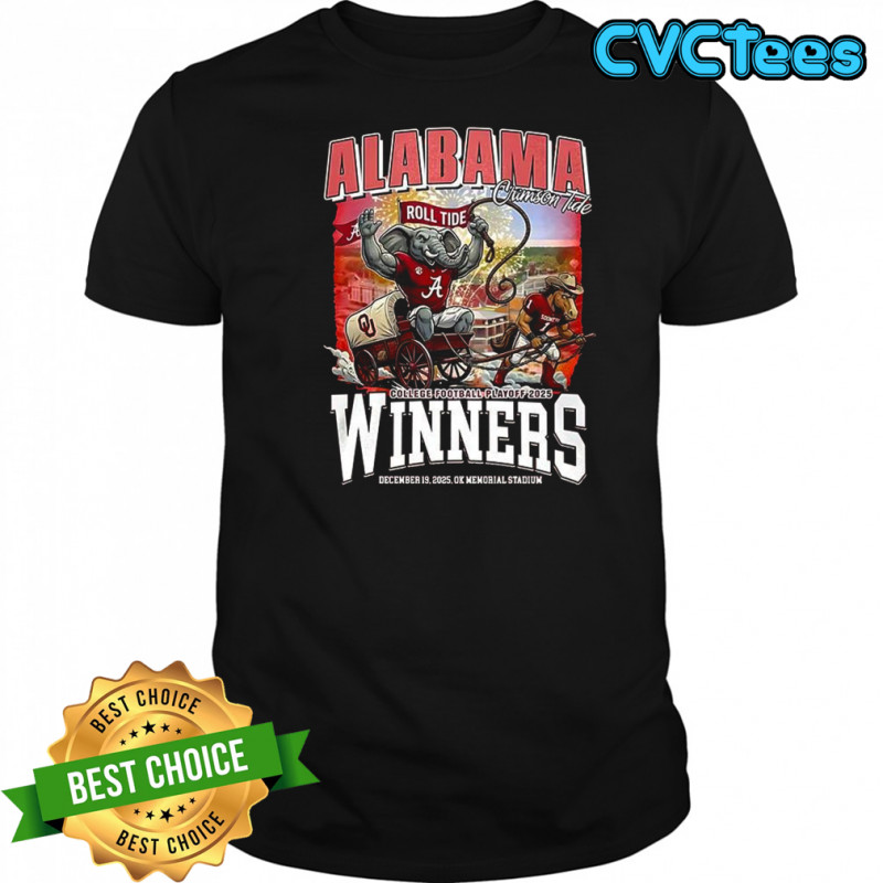 Alabama Crimson Tide beat Oklahoma Sooners 2025 College Football Playoffs Roll Tide mascot shirt